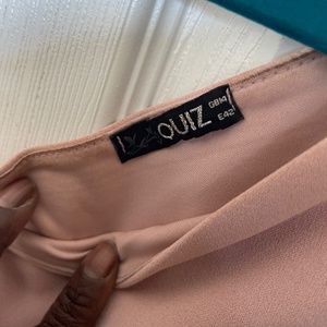 QUIZ Off-the-Shoulder Ruffle Gown